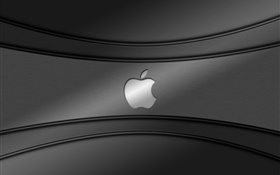 Logo Apple, fond gris
