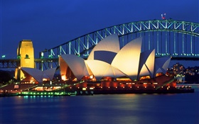 Australie, belle nuit à Sydney HD Fonds d'écran