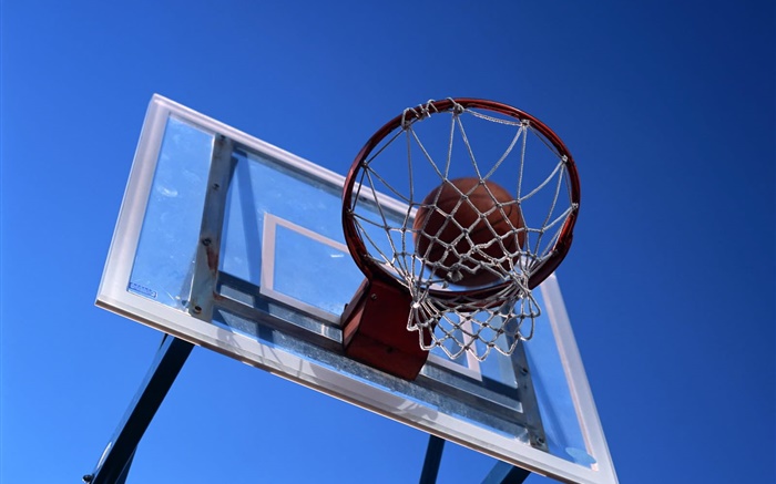 cerceau de basket-ball et le basket-ball Fonds d'écran, image