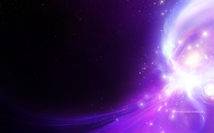 Bel espace, étoiles, violet clair, le design créatif Fonds d'écran, image