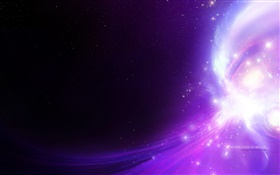 Bel espace, étoiles, violet clair, le design créatif HD Fonds d'écran