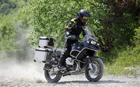 Noir moto BMW, porte de carburant HD Fonds d'écran