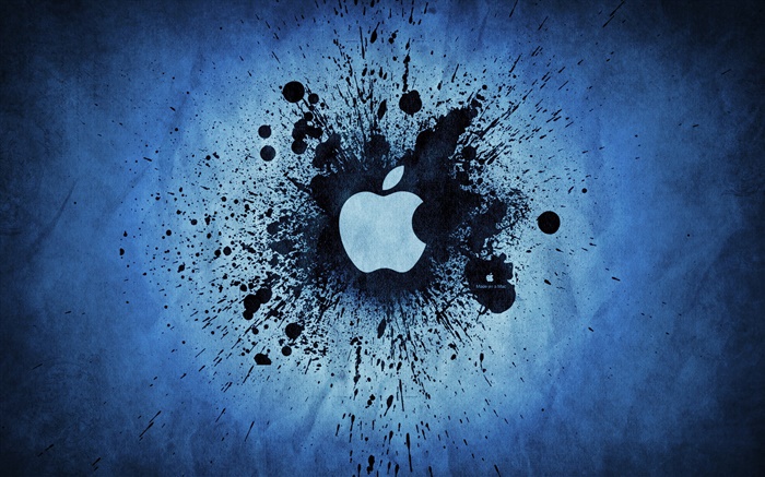 Encre noire éclaboussure, logo Apple Fonds d'écran, image