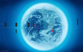 Blue Earth dans l'espace, beau, images créatives HD Fonds d'écran