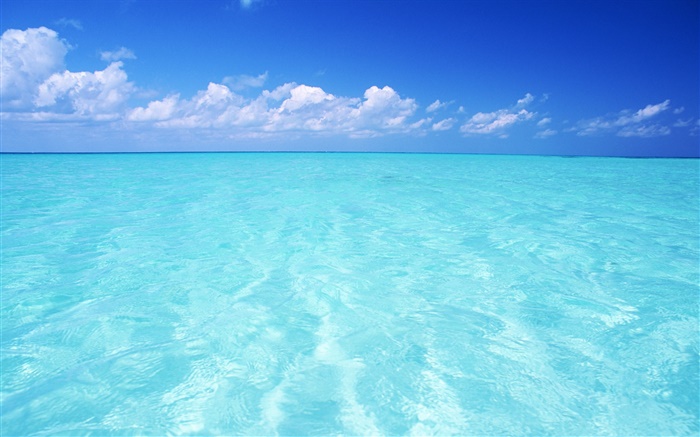 Bleu mer, ciel, Maldives Fonds d'écran, image