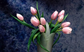 Bouquet, fleurs de tulipes roses HD Fonds d'écran