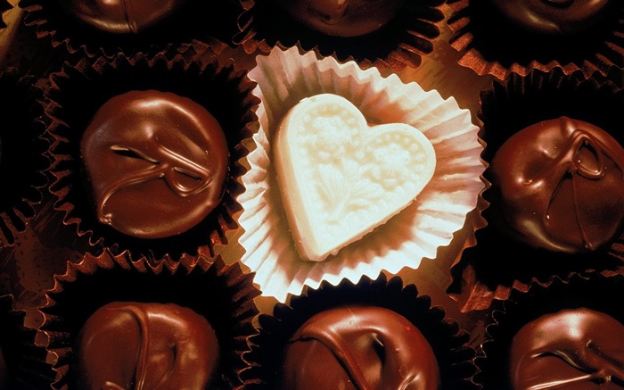 Chocolat, coeur, amour Fonds d'écran, image