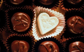 Chocolat, coeur, amour HD Fonds d'écran