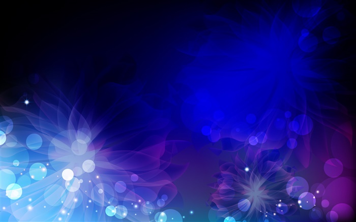 Cercles, fleurs, bleu et violet, des images abstraites Fonds d'écran, image