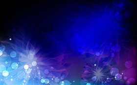 Cercles, fleurs, bleu et violet, des images abstraites HD Fonds d'écran