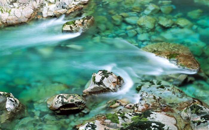 L'eau claire, ruisseau, pierres Fonds d'écran, image