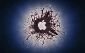 Photos créatives, curvy, blanc logo Apple