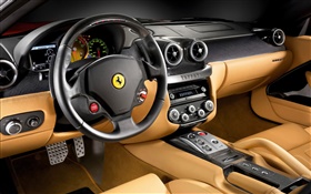 Ferrari F430 supercar cabine close-up