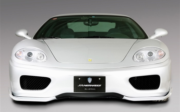 Ferrari F430 supercar blanc Vue de face Fonds d'écran, image