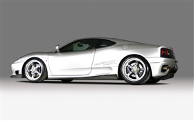 Ferrari F430 supercar blanc Vue latérale