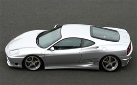 Ferrari F430 supercar blanc top view HD Fonds d'écran