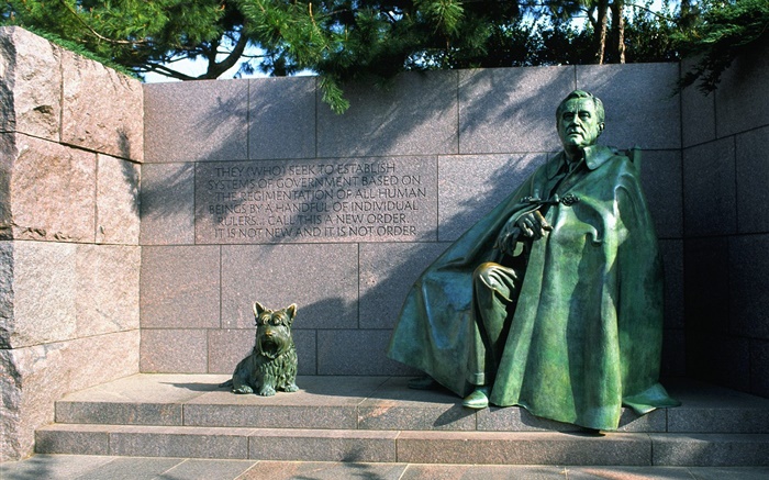 Franklin Delano Roosevelt, statue Fonds d'écran, image