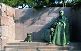 Franklin Delano Roosevelt, statue HD Fonds d'écran