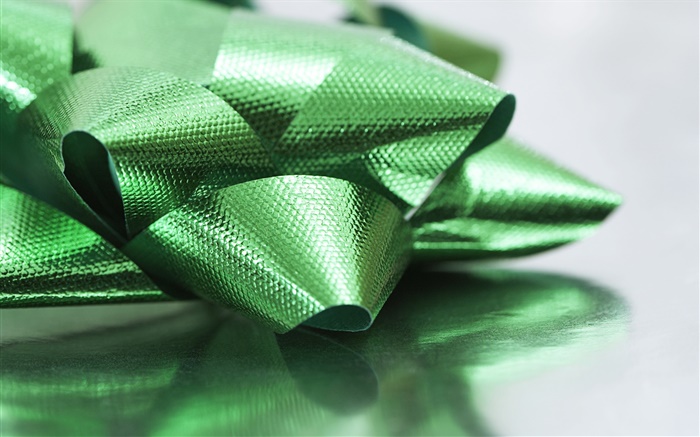 Ruban vert, décoration de Noël Fonds d'écran, image