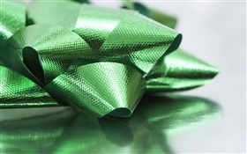 Ruban vert, décoration de Noël HD Fonds d'écran