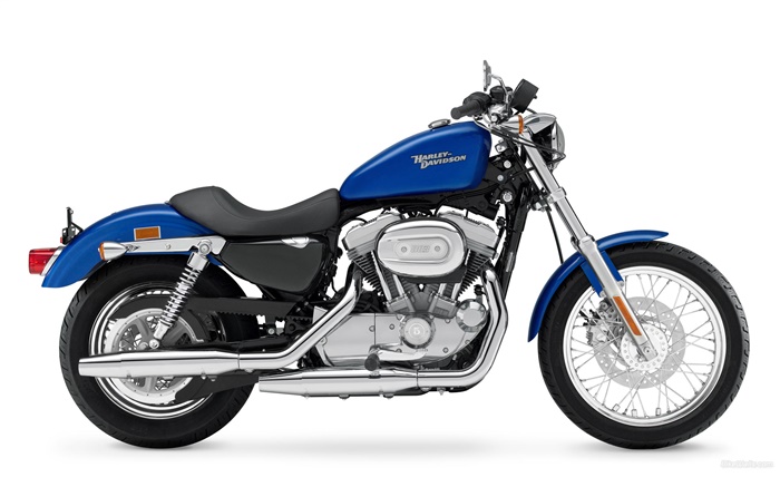 Harley-Davidson 883 moto, bleu et noir Fonds d'écran, image