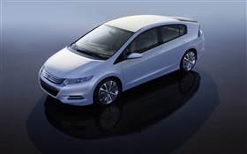 Honda voiture blanche top view