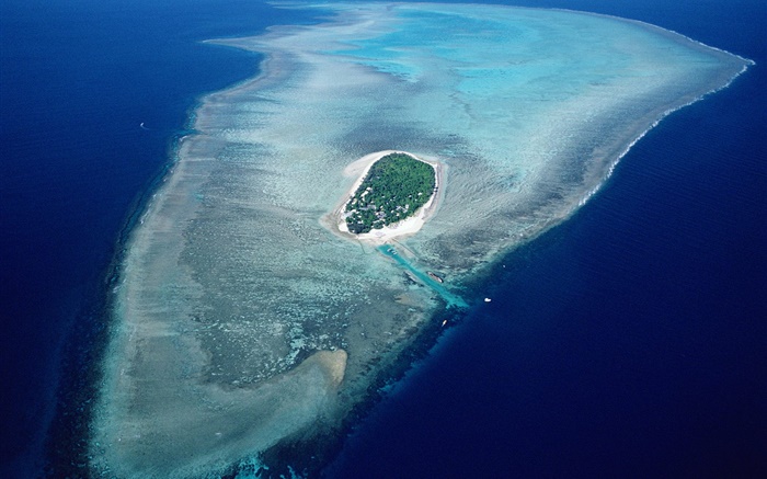 Island, mer bleue, l'Australie Fonds d'écran, image