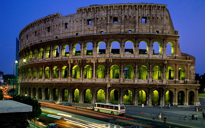 Italie Roman Colosseum at night Fonds d'écran, image