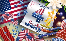 4 juillet, jour de l'Indépendance des États-Unis thème images HD Fonds d'écran