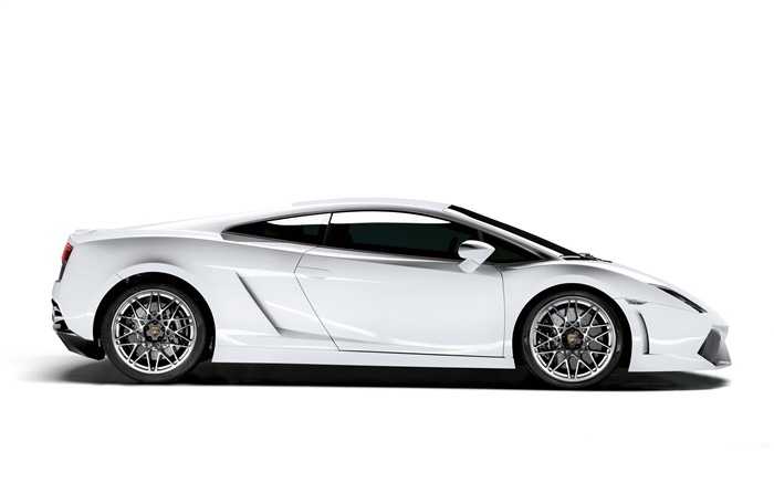 Lamborghini blanc Vue de côté de la voiture Fonds d'écran, image
