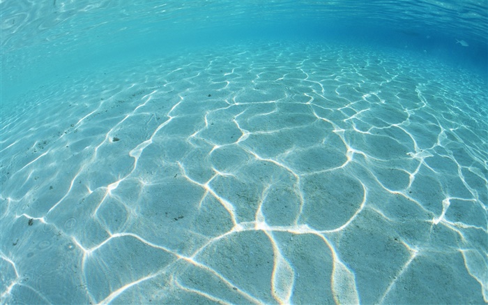 Maldives, plages peu profondes, les eaux bleues, l'eau Fonds d'écran, image