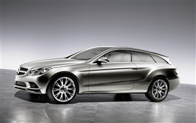 Mercedes-Benz voiture d'argent vue de côté HD Fonds d'écran