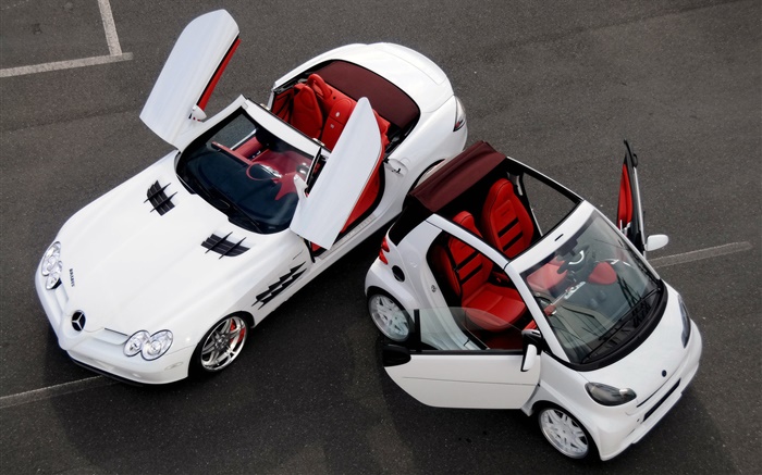 Mercedes-Benz voitures blanches, normales et petites Fonds d'écran, image