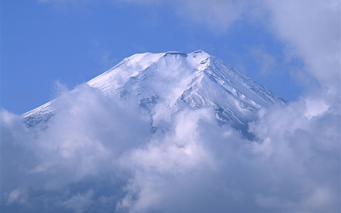 Mont Fuji dans les nuages, le Japon Fonds d'écran, image
