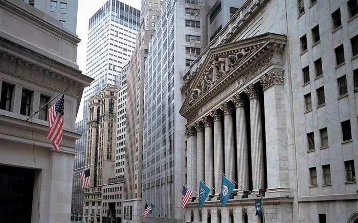 New York Stock Exchange, gratte-ciel, États-Unis Fonds d'écran, image