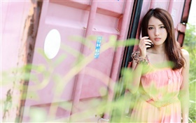 Robe rose Taiwan fille HD Fonds d'écran