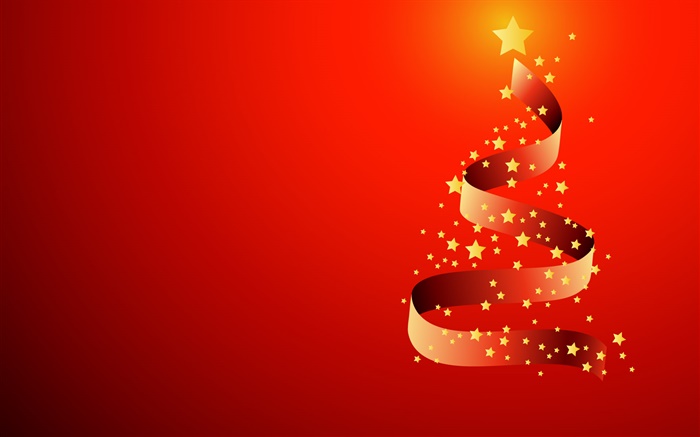 Ruban, étoiles, arbre de Noël, vecteur Fonds d'écran, image