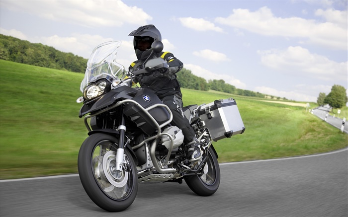 Équitation BMW R1200 GS moto noire Fonds d'écran, image