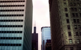 Skyscrapers, vue sur la zone de la ville