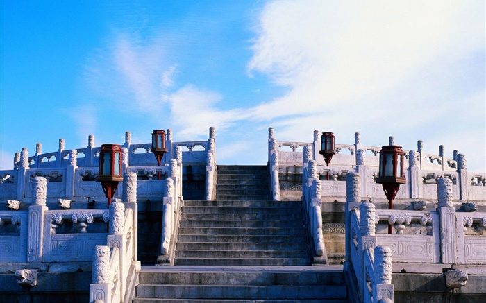 Escaliers, nuages, Ville Beijing Forbidden Fonds d'écran, image