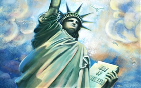 États-Unis Statue de la Liberté, images d'art HD Fonds d'écran