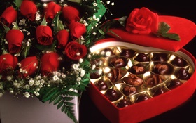 cadeau de fête, chocolat sucré de la Saint-Valentin HD Fonds d'écran