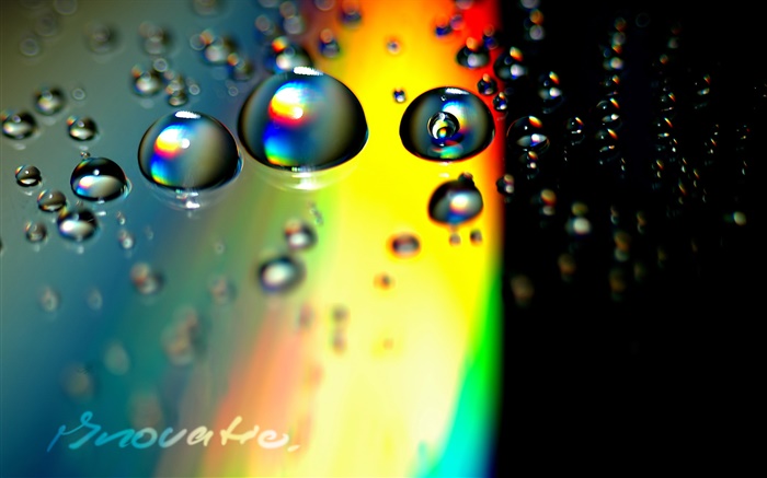 Les gouttes d'eau, fond coloré, images créatives Fonds d'écran, image