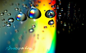 Les gouttes d'eau, fond coloré, images créatives HD Fonds d'écran