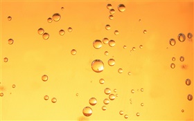Les gouttes d'eau, fond orange HD Fonds d'écran
