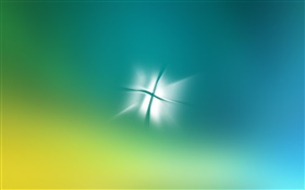 Le logo Windows, l'éblouissement, vert et bleu, fond HD Fonds d'écran
