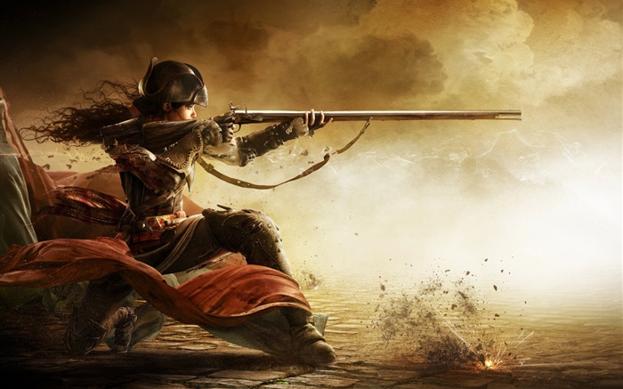 Assassin 's Creed: Liberation, l'utilisation des armes à feu fille Fonds d'écran, image