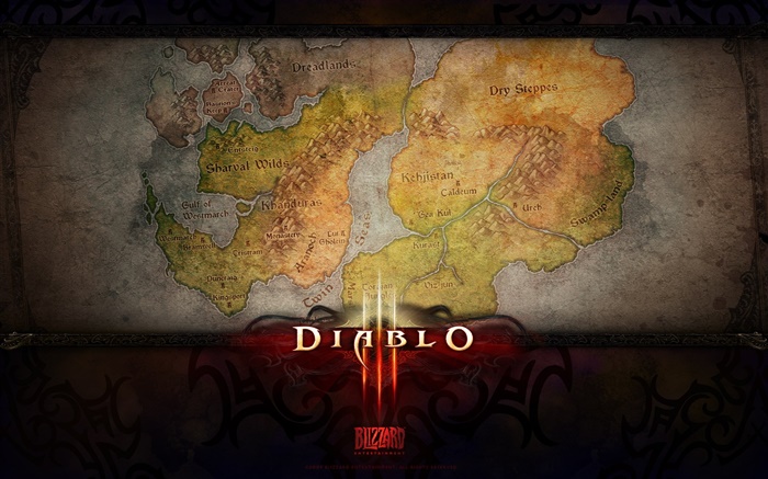 Diablo III, carte du monde Fonds d'écran, image