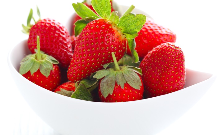fraises fraîches, baies, bol, fruits Fonds d'écran, image