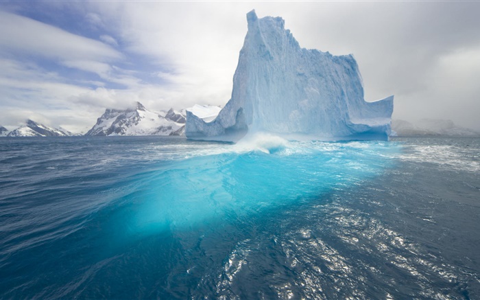 Iceberg, mer bleue, le gel, l'eau Fonds d'écran, image